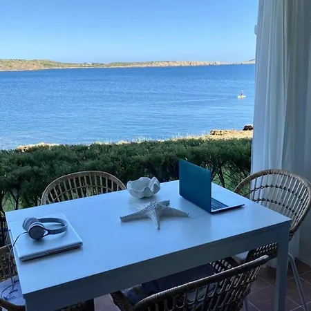 アパート Miravent Terraza Y Jardin Frente Al Mar Menorca *